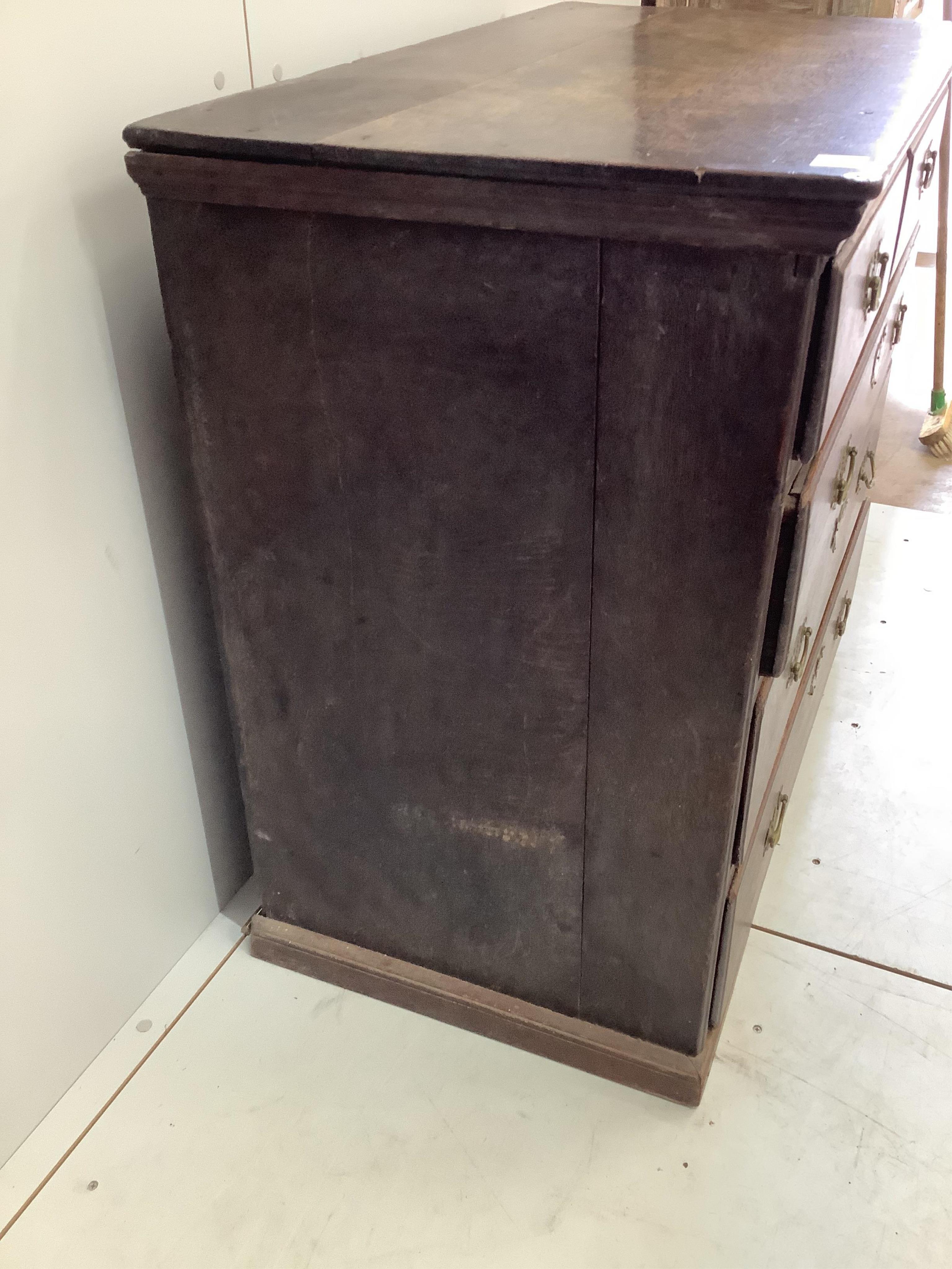 A George III provincial oak chest, width 99cm, depth 54cm, height 90cm